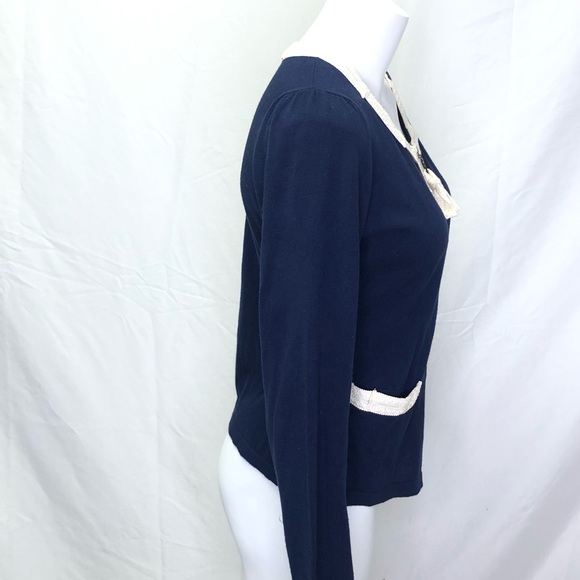 Anthropologie HWR Navy Cardigan Sweater - Picture 3 of 8